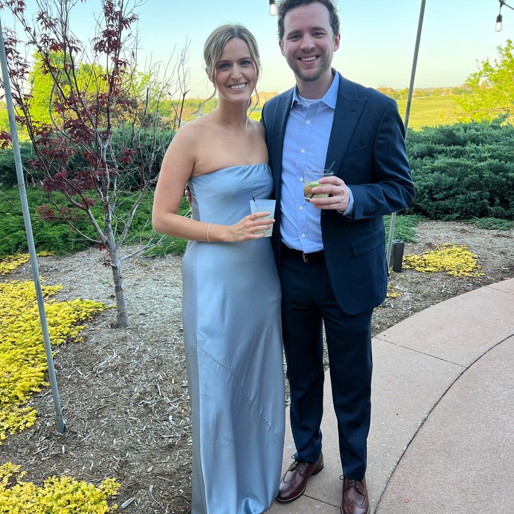 Show Me Your Mumu strapless bridesmaid dress.